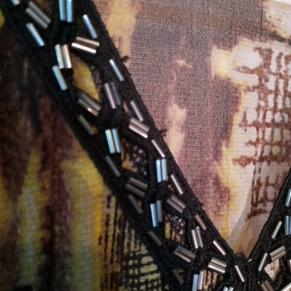 Alfani Sheer Embellished Blouse - Picture 5 of 8